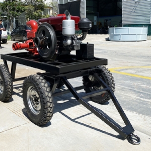 Horizontal bar diesel pump truck