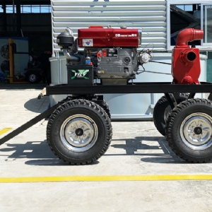 Horizontal bar diesel pump truck